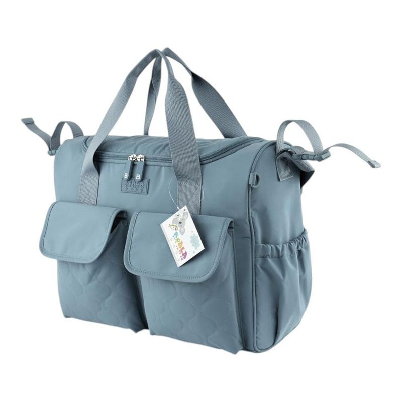 Pañalera Tipo Bolso con Múltiples Compartimentos Color Celeste
