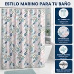 Set de Cortina de Baño 178 x 183 Cm Diseño Roller 14 Piezas