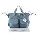 Pañalera Tipo Bolso con Múltiples Compartimentos Color Celeste