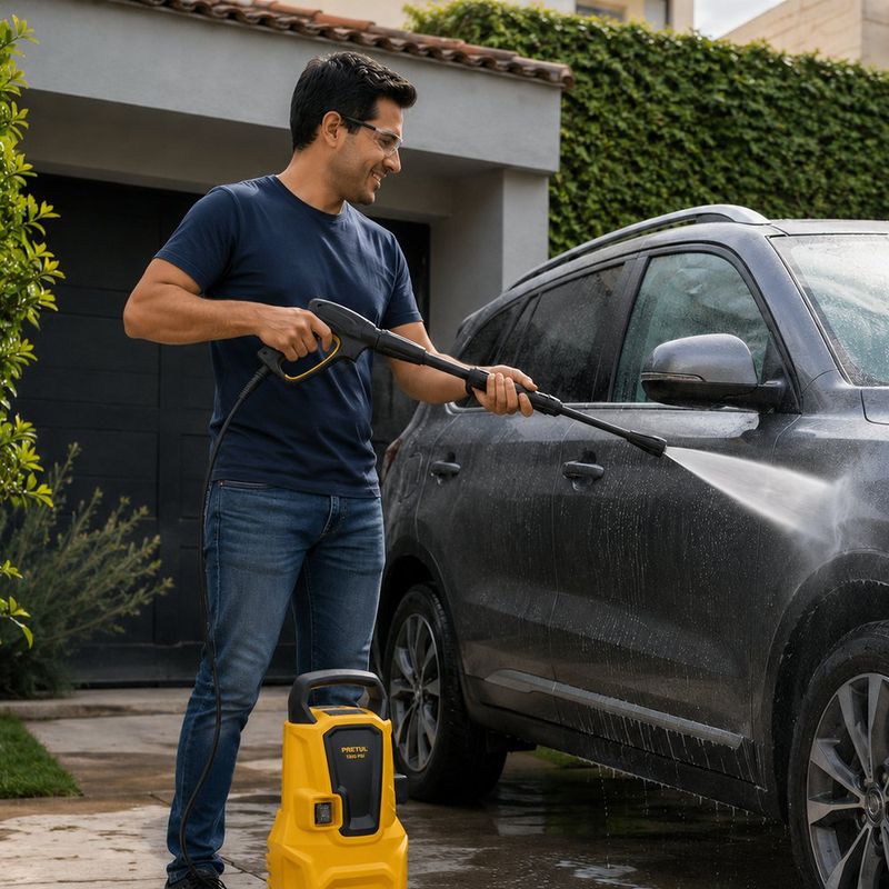 Hidrolavadora Eléctrica 1350 PSI con Lanza Ajustable