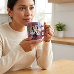 Taza de Cerámica Diseño Minnie Mouse 12.1 Oz Lila con Asa Decorativa