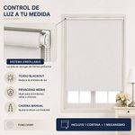 Cortina Enrollable Blackout de 90 x 240 Cm Color Ivory