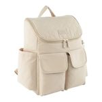 Pañalera Tipo Mochila con Múltiples Compartimentos Color Beige