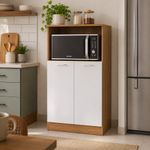 Mueble Auxiliar Orion 110 x 61 x 45 Cm con 2 Puertas Color Blanco y Natural