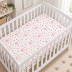 Set de 2 Sábanas Ajustables para Cuna Peach 140 x 70 cm