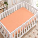 Set de 2 Sábanas Ajustables para Cuna Peach 140 x 70 cm