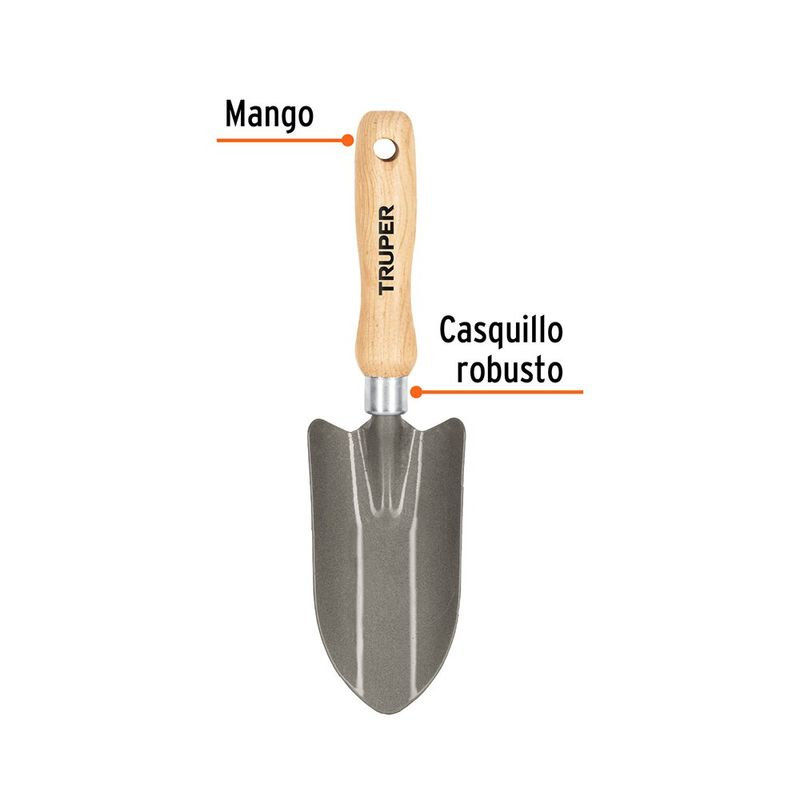Cuchara Jardinera con Mango de Madera 6 Plg