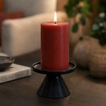 Vela Cilíndrica J4 Decorativa Color Anaranjado Otoño