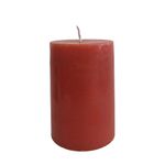 Vela Cilíndrica J4 Decorativa Color Anaranjado Otoño
