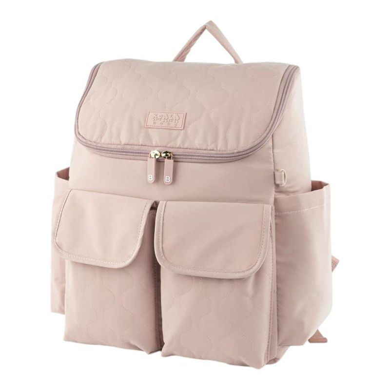 Pañalera Tipo Mochila con Múltiples Compartimentos Color Rosado