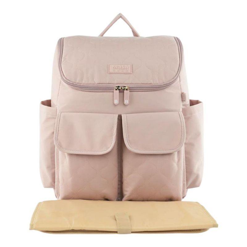 Pañalera Tipo Mochila con Múltiples Compartimentos Color Rosado