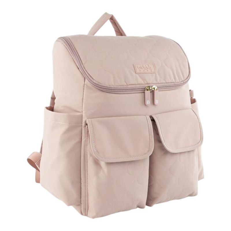 Pañalera Tipo Mochila con Múltiples Compartimentos Color Rosado