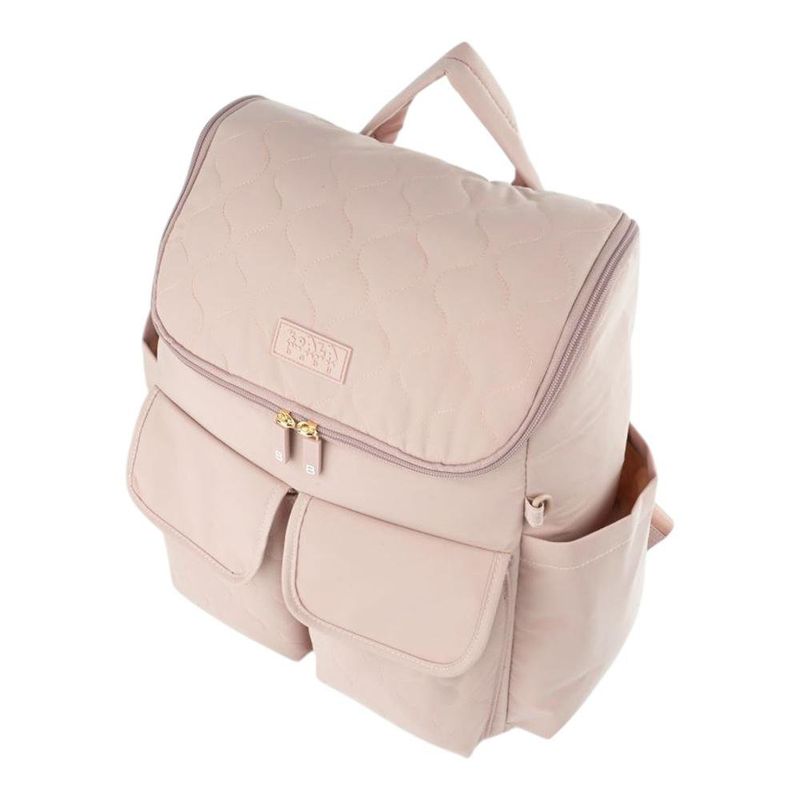 Pañalera Tipo Mochila con Múltiples Compartimentos Color Rosado