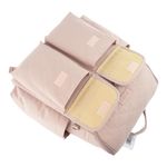 Pañalera Tipo Mochila con Múltiples Compartimentos Color Rosado