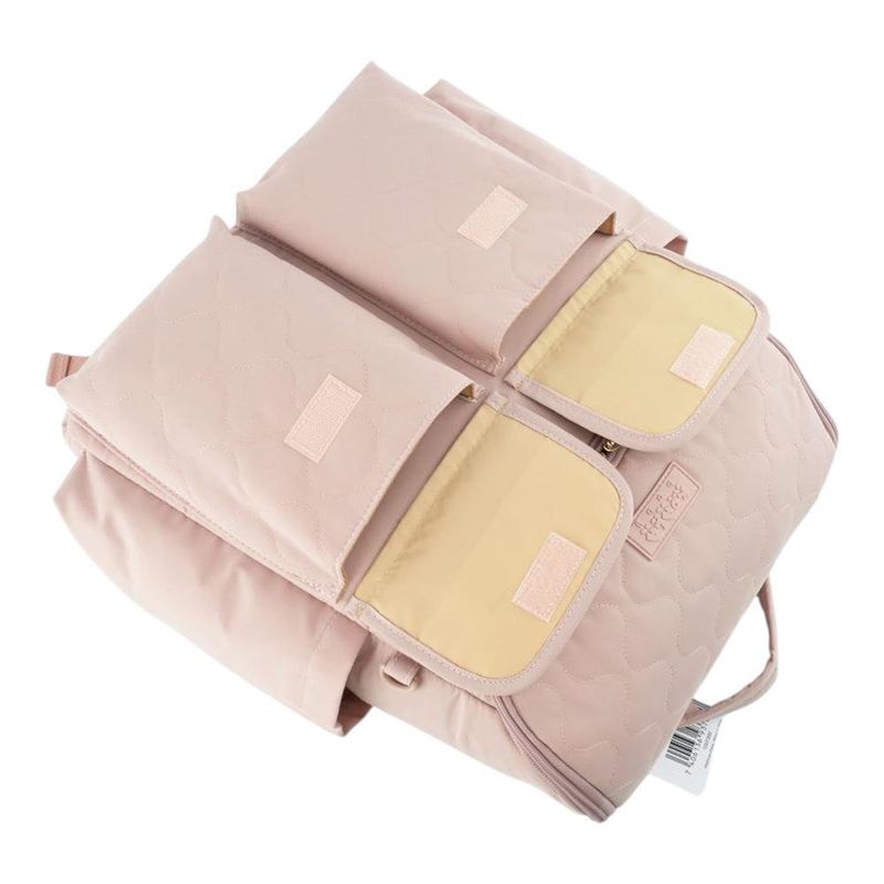 Pañalera Tipo Mochila con Múltiples Compartimentos Color Rosado