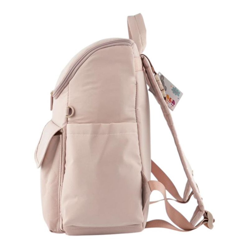 Pañalera Tipo Mochila con Múltiples Compartimentos Color Rosado