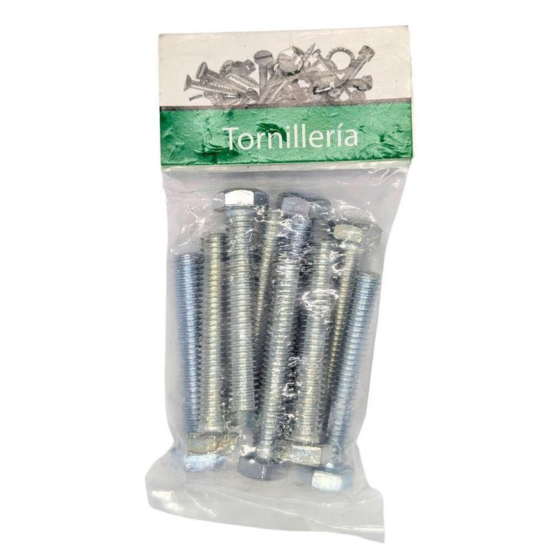 Tornillo Hexagonal Galvanizado de 5/16 x 2 Plg en Bolsa de 10 Unidades