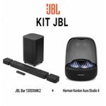 Kit Barra de Sonido 11.1.4 Canales con Subwoofer y Bocina Bluetooth Aura Studio 4 en Color Negro