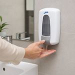 Dispensador de Jabón Manual Color Blanco de 800 mL