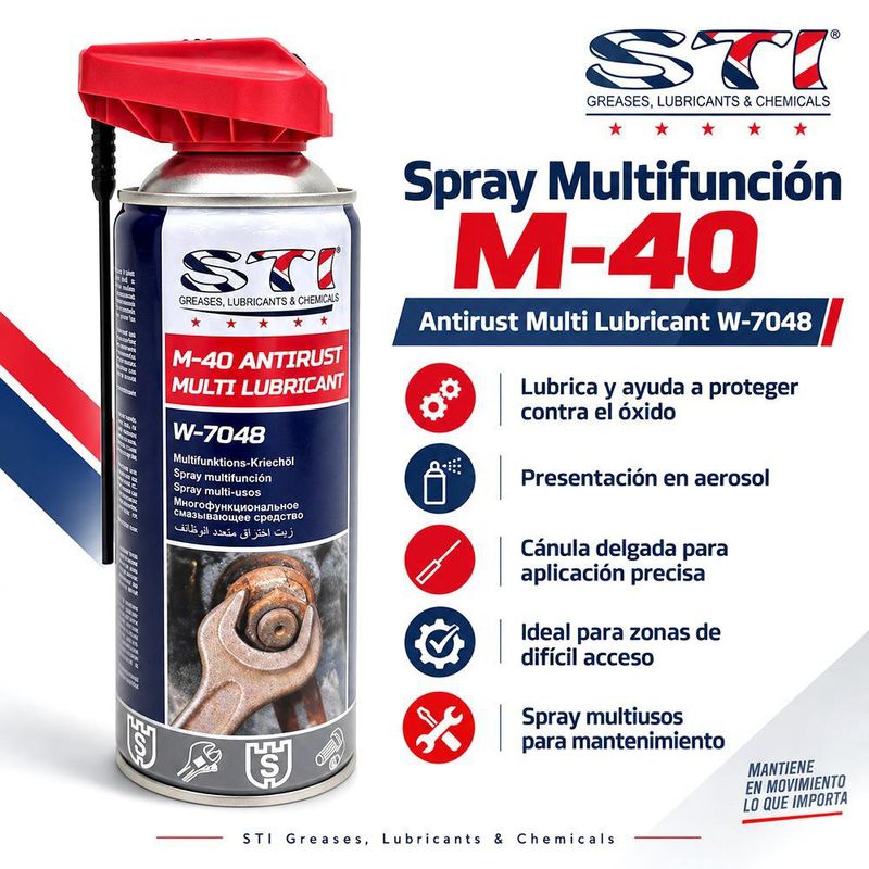 Spray Multifunción M-40 Antirust Multi Lubricant W-7048