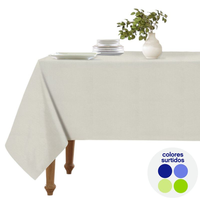 Mantel Rectangular de 132 x 178 Cm para Mesa Color Surtido