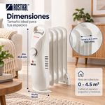 Calefactor de 5 Paneles Blanco de 450 W
