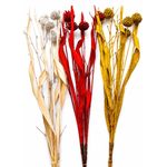 Ramo Decorativo Navideño Escarchado Colores Surtidos 1 Unidad