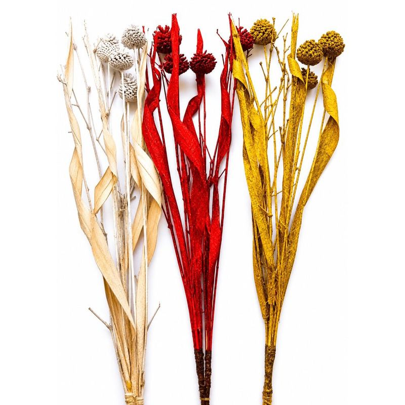 Ramo Decorativo Navideño Escarchado Colores Surtidos 1 Unidad