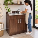 Mueble de Cocina Liverpool Izquierdo Color Nogal
