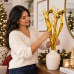 Ramo Decorativo Navideño Escarchado Colores Surtidos 1 Unidad