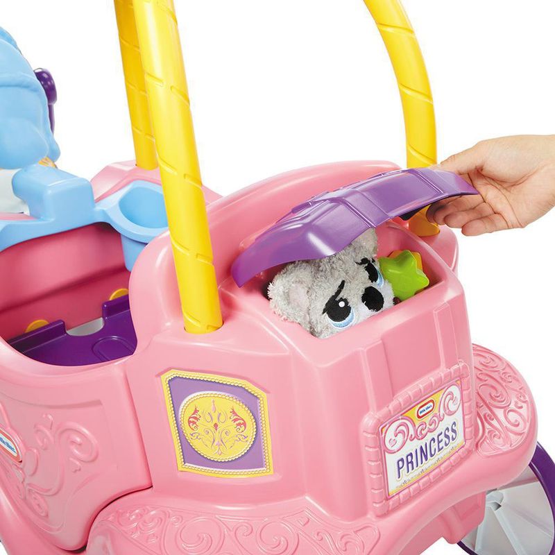 Carro Montable de Princesa con Caballito en Color Rosado