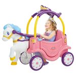 Carro Montable de Princesa con Caballito en Color Rosado