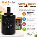 Mecedor para Carruaje de Bebé Rocking iRockStoller con Función Bluetooth Color Negro