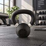 Pesa Rusa Kettlebell de Hierro Fundido de 12 Kg en Color Negro