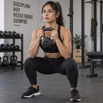 Pesa Rusa Kettlebell de Hierro Fundido de 12 Kg en Color Negro