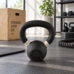 Pesa Rusa Kettlebell de Hierro Fundido de 12 Kg en Color Negro