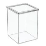 Vaso Cuadrado Clarity Para Cepillos - Interdesign