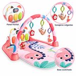 Gimnasio Interactivo Rectángulo Diseño de Dinosaurios con Piano Color Rosado