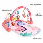 Gimnasio Interactivo Rectángulo Diseño de Dinosaurios con Piano Color Rosado