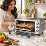 Horno Freidor de 1500 W con 7 Funciones Color Plateado