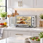 Horno Eléctrico XL con Puertas Estilo Francés, Freidora de Aire y Recubrimiento Antiadherente 42 Litros