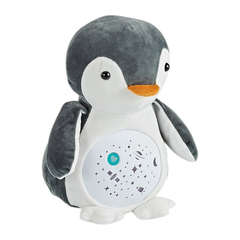 Pingüino de Peluche Proyector Musical con Luz y Sonidos 26 cm