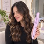 Onduladora de Cabello 32 mm Color Plateado y Lila