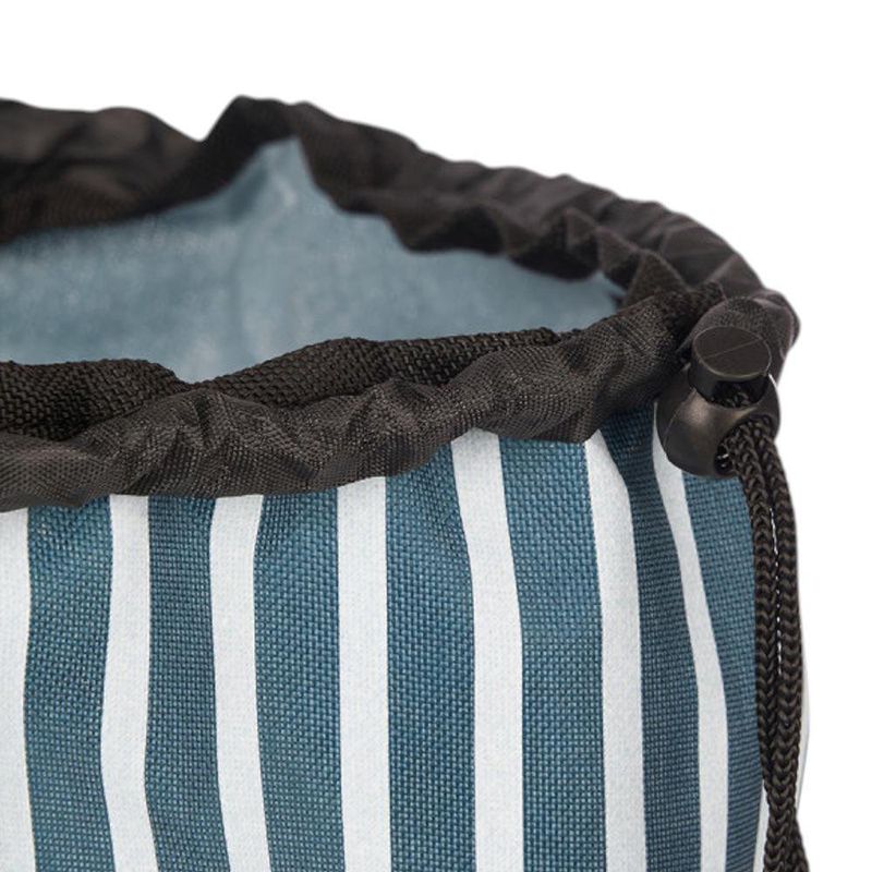 Carro para Compras con Bolsa de Rayas y 2 Ruedas Azul