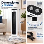 Calefactor de Torre con 2 Temperaturas 60 cm