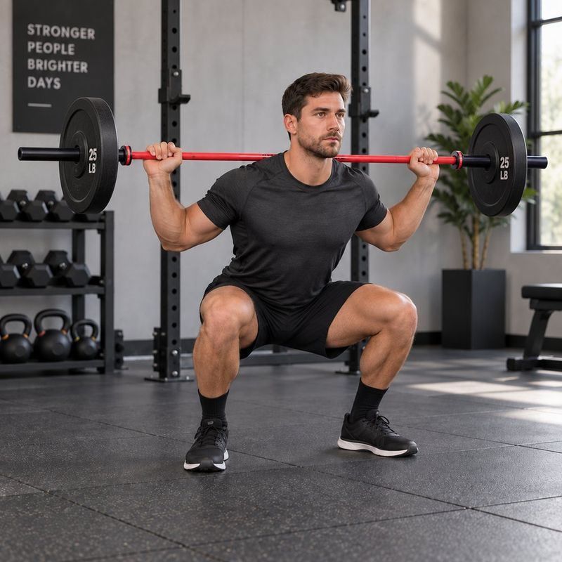 Barra para CrossFit Cerakote en Color Rojo de 20 Kg