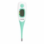 Termómetro Digital 3 en 1 para Uso Oral, Rectal y Axilar con Punta Flexible y Pantalla LCD, Color Turquesa