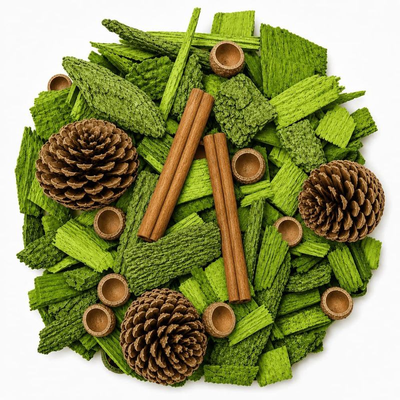 Popurrí Navideño Aroma Vainilla Verde y Natural 210 g