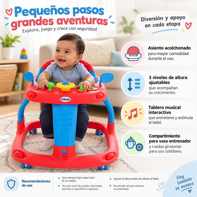 Araña Diseño de Sonic para Niño con Altura Ajustable y Sonido Color Rojo y Azul