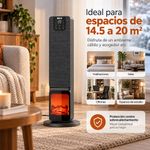 Calefactor de Torre con Efecto Fogata